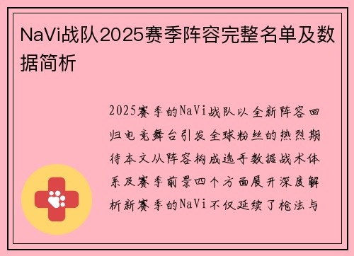 NaVi战队2025赛季阵容完整名单及数据简析